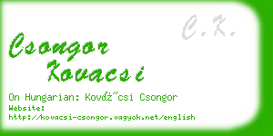 csongor kovacsi business card